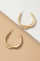 Shop Twisted metal hoop earrings, Earrings, USA Boutique