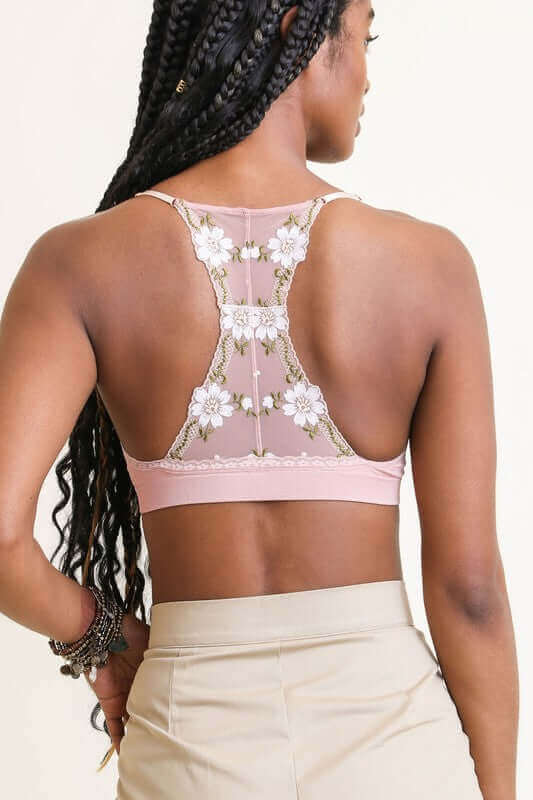 Floral Lattice Bralette, Leto Accessories, $ 35.00