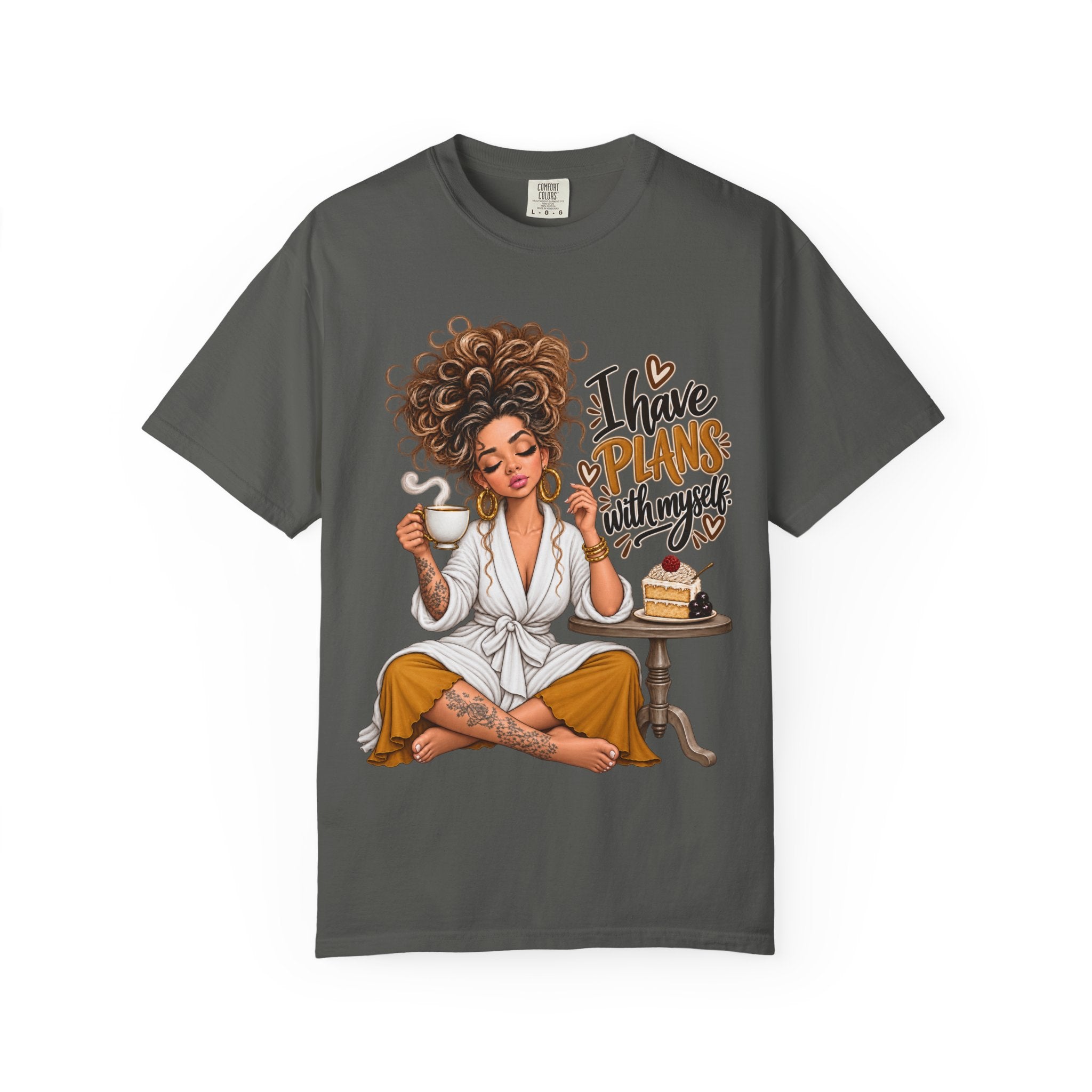I Have Plans With Myself Relaxed Tee — Self-Care Cozy Shirt - t-shirt product image 3