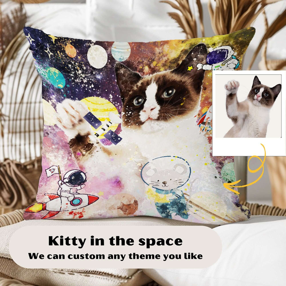 Custom Watercolor Pet Pillow | Unique Gift, Throw Pillows, $ 65.00, A Moment Of Now™