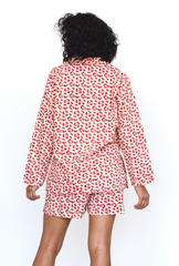 Organic Cotton Leopard Pajama Set in Blush + Berry | Boutique In USA, PJs, $ 120.00, A Moment Of Now™