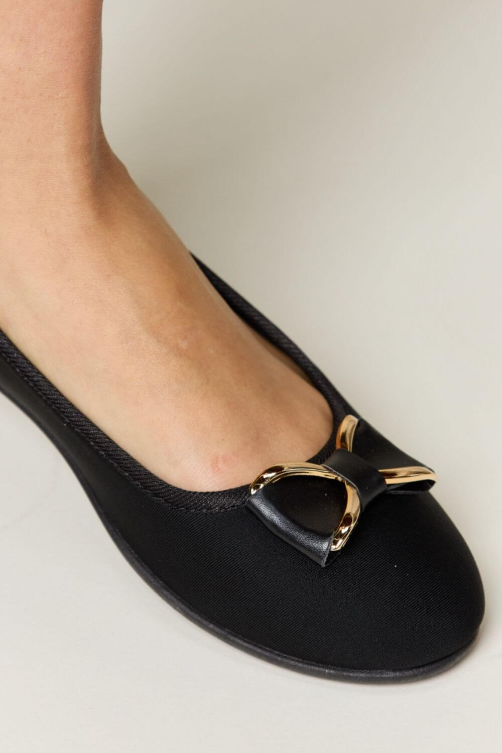 Charcoal Metal Buckle Flats Loafers - Chic & Comfortable, Flats, $ 25.00, A Moment Of Now™