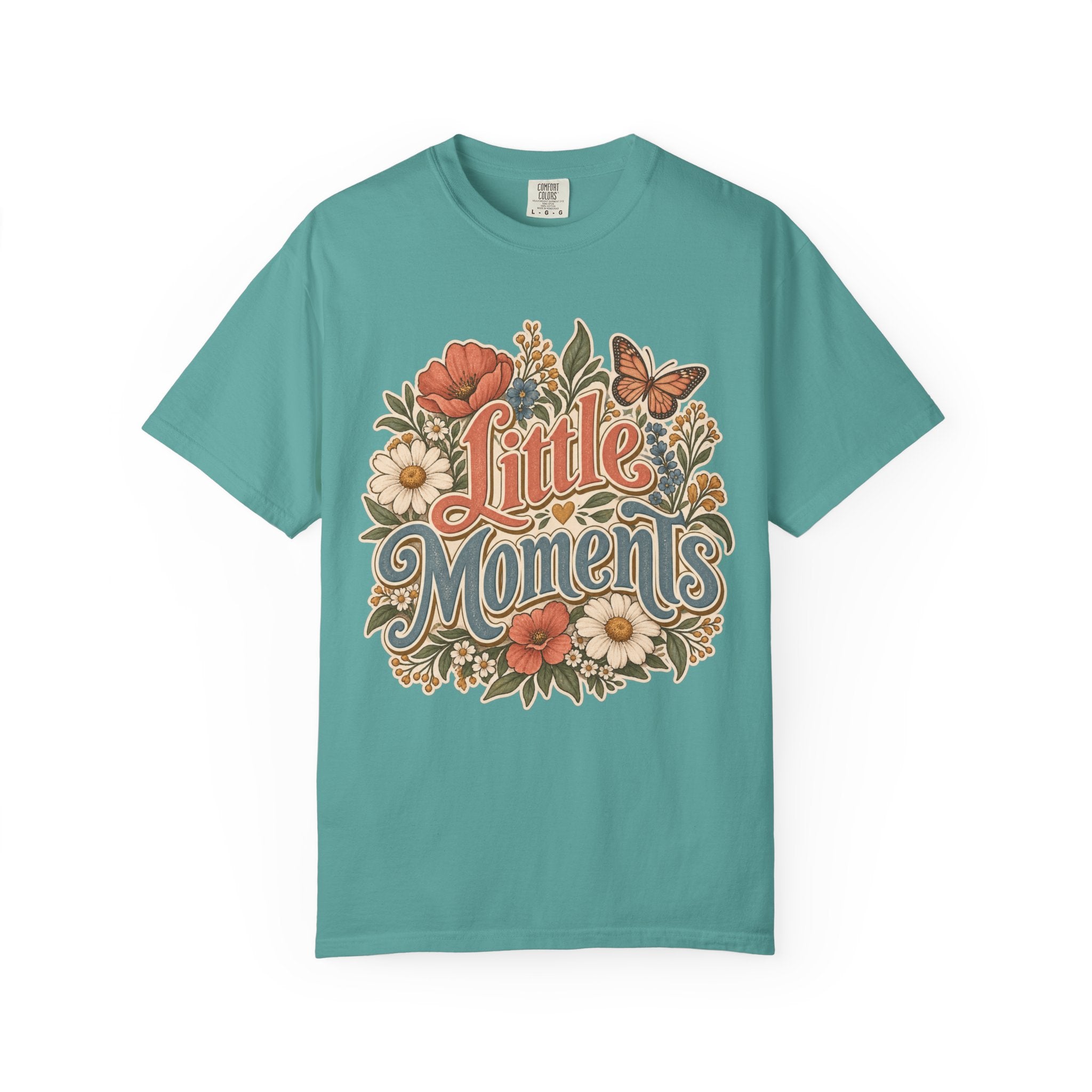 Little Moments T-Shirt — Vintage Floral Butterfly Comfort Colors® Tee