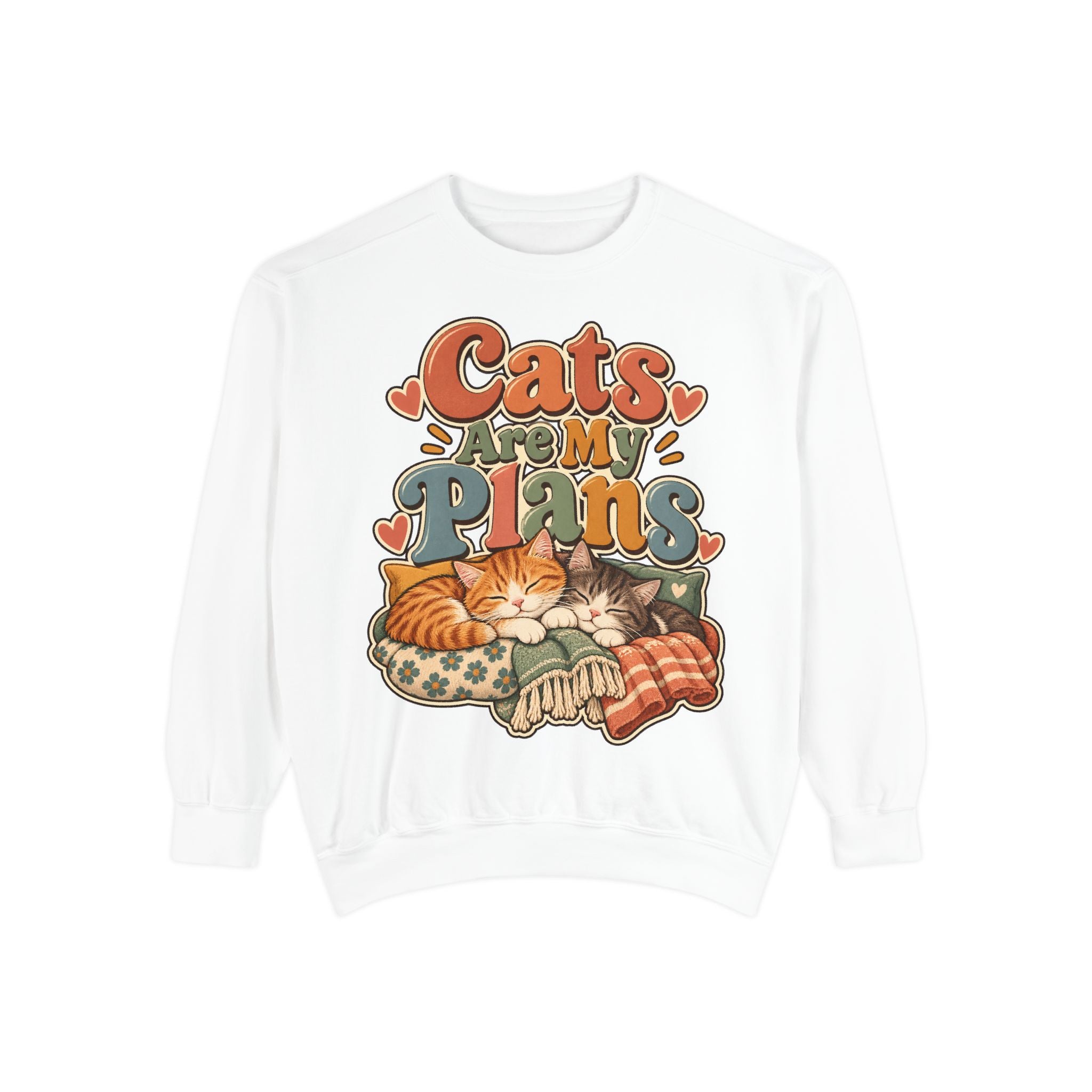 Cats Are My Plans Sweatshirt — Cozy Cat Lover Pullover - sweatshirt product image 1