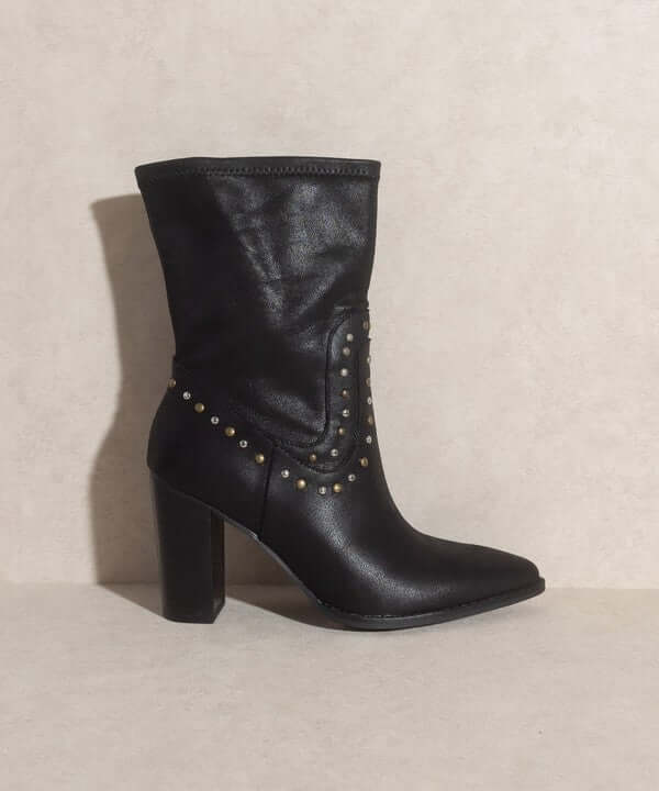 OASIS SOCIETY Paris - Studded Western Boots in Black / White, KKE Originals, A Moment Of Now