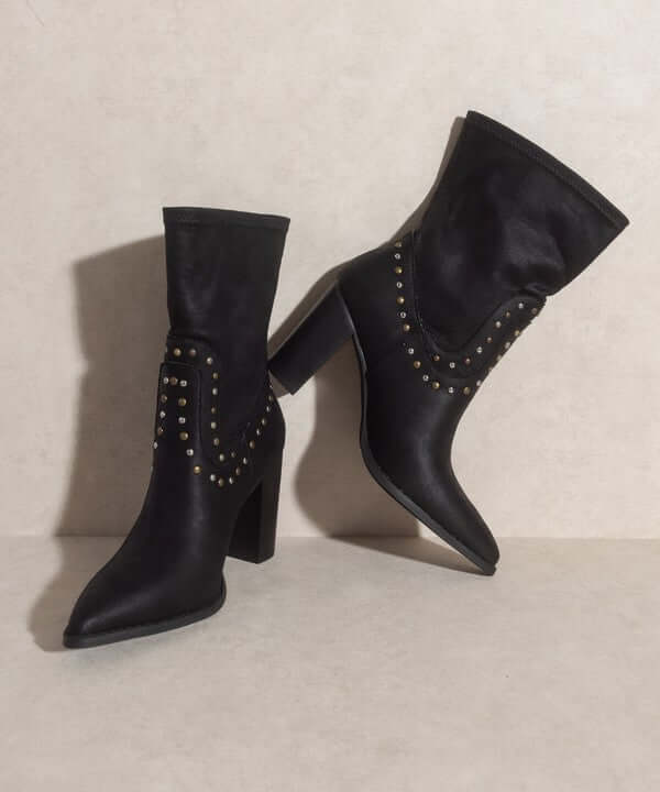 OASIS SOCIETY Paris - Studded Western Boots in Black / White, KKE Originals, A Moment Of Now