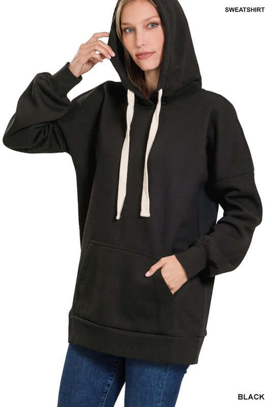 Chic Oversized Longline Oversized Hoodie, ZENANA, $ 42.95