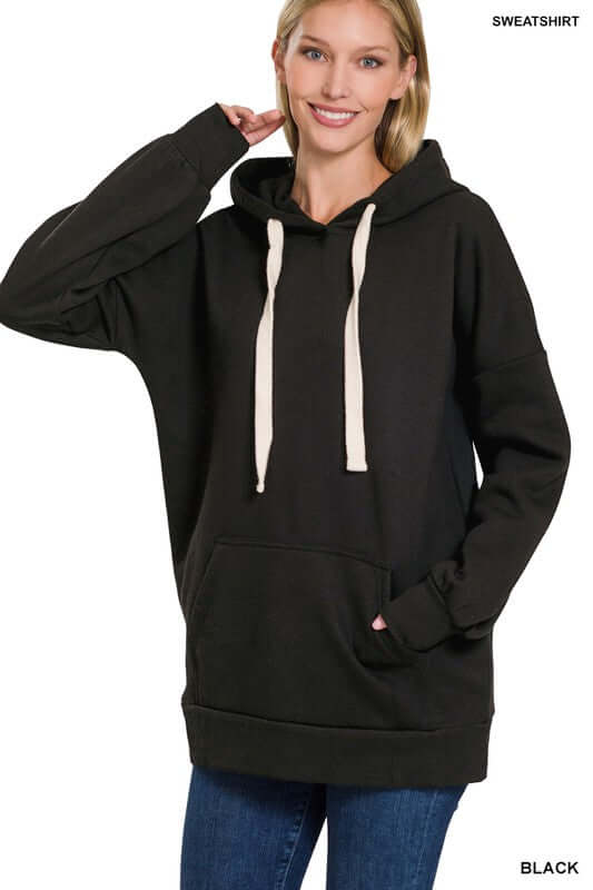 Chic Oversized Longline Oversized Hoodie, ZENANA, $ 42.95