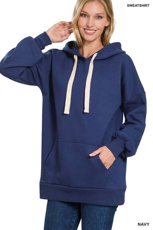 Chic Oversized Longline Oversized Hoodie, ZENANA, $ 42.95