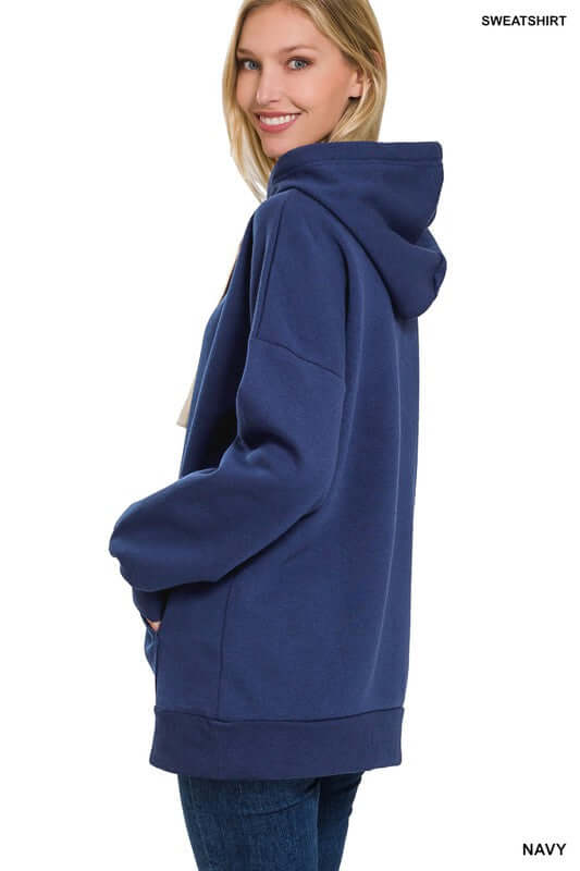 Chic Oversized Longline Oversized Hoodie, ZENANA, $ 42.95