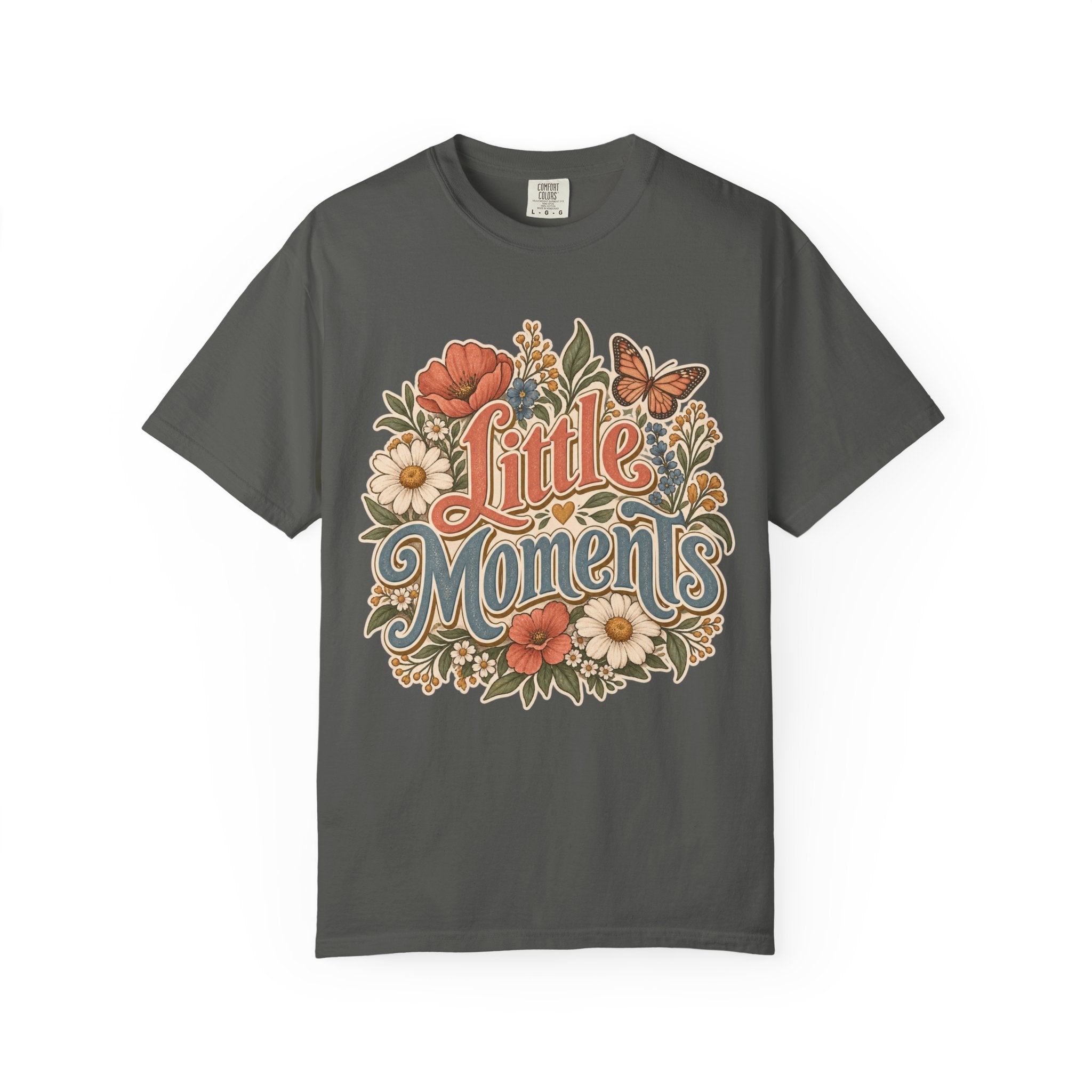 Little Moments T-Shirt — Vintage Floral Butterfly Comfort Colors® Tee