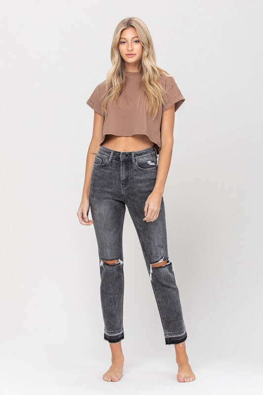 Thrills High Rise Released Hem Straight Jeans, VERVET by Flying Monkey, $ 62.95