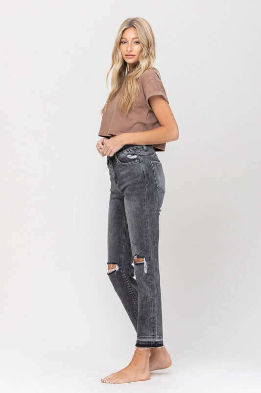 Thrills High Rise Released Hem Straight Jeans, VERVET by Flying Monkey, $ 62.95