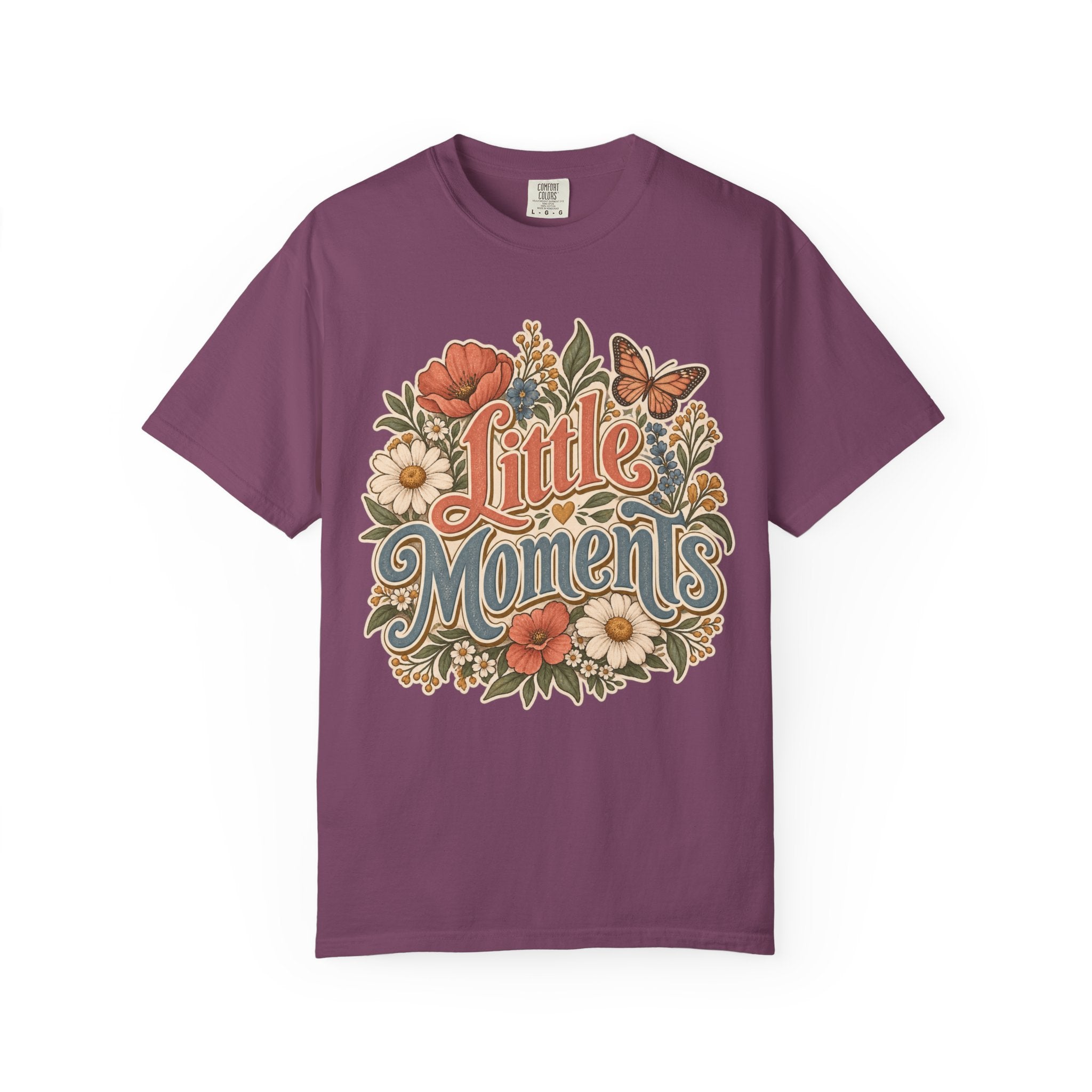 Little Moments T-Shirt — Vintage Floral Butterfly Comfort Colors® Tee