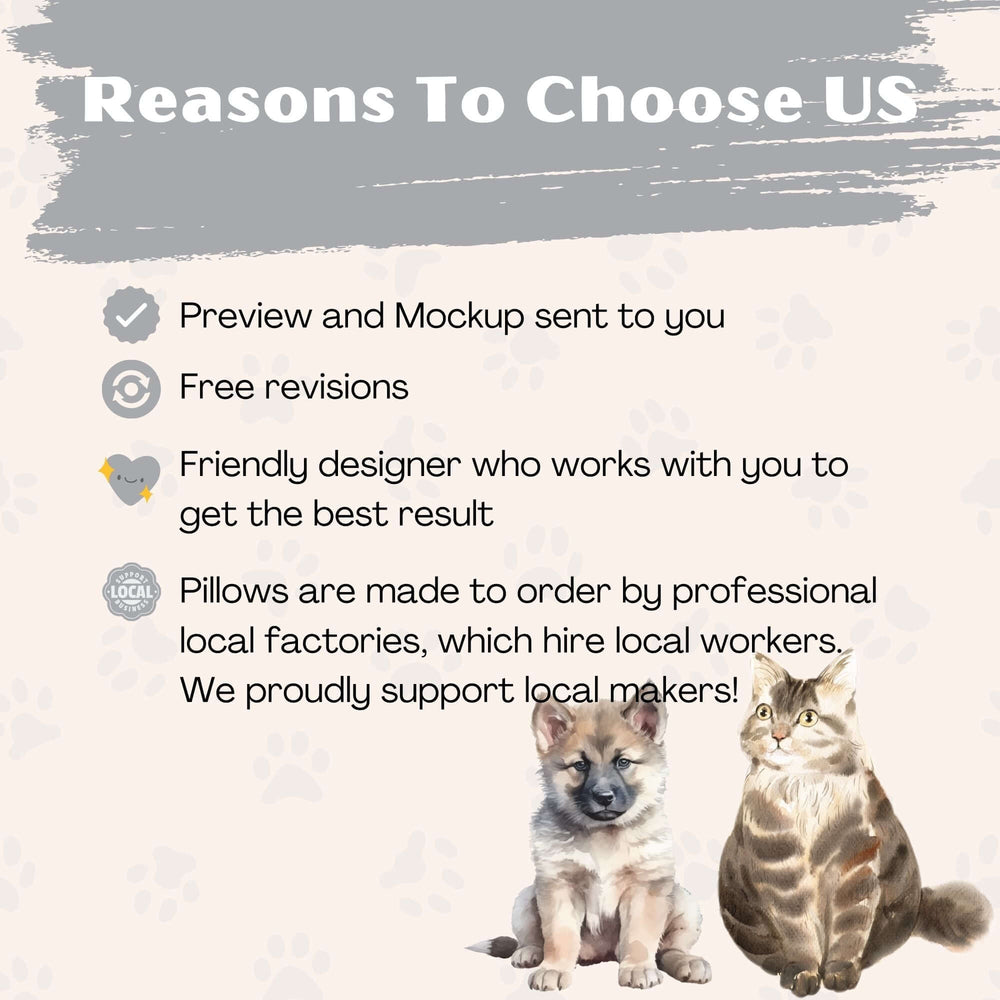 Custom Watercolor Pet Pillow | Unique Gift, Throw Pillows, $ 65.00, A Moment Of Now™