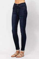 Judy Blue Dark Blue High Waist Handsand Skinny Jeans