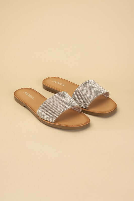 JUSTICE-S Rhinestone Slides, Fortune Dynamic, $ 35.00