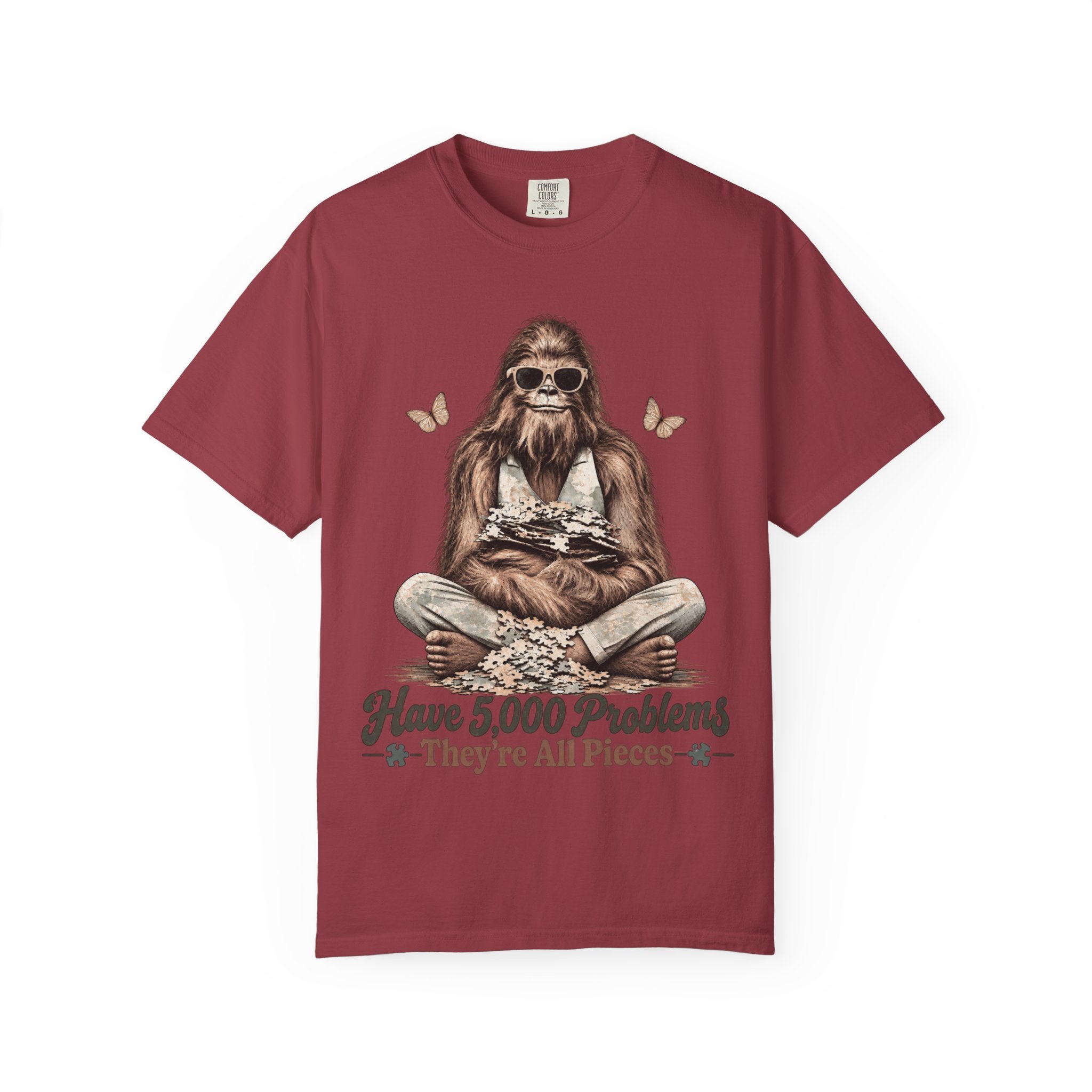 Bigfoot Puzzle Lover T-Shirt – Have 5,000 Problems, They're All Pieces
