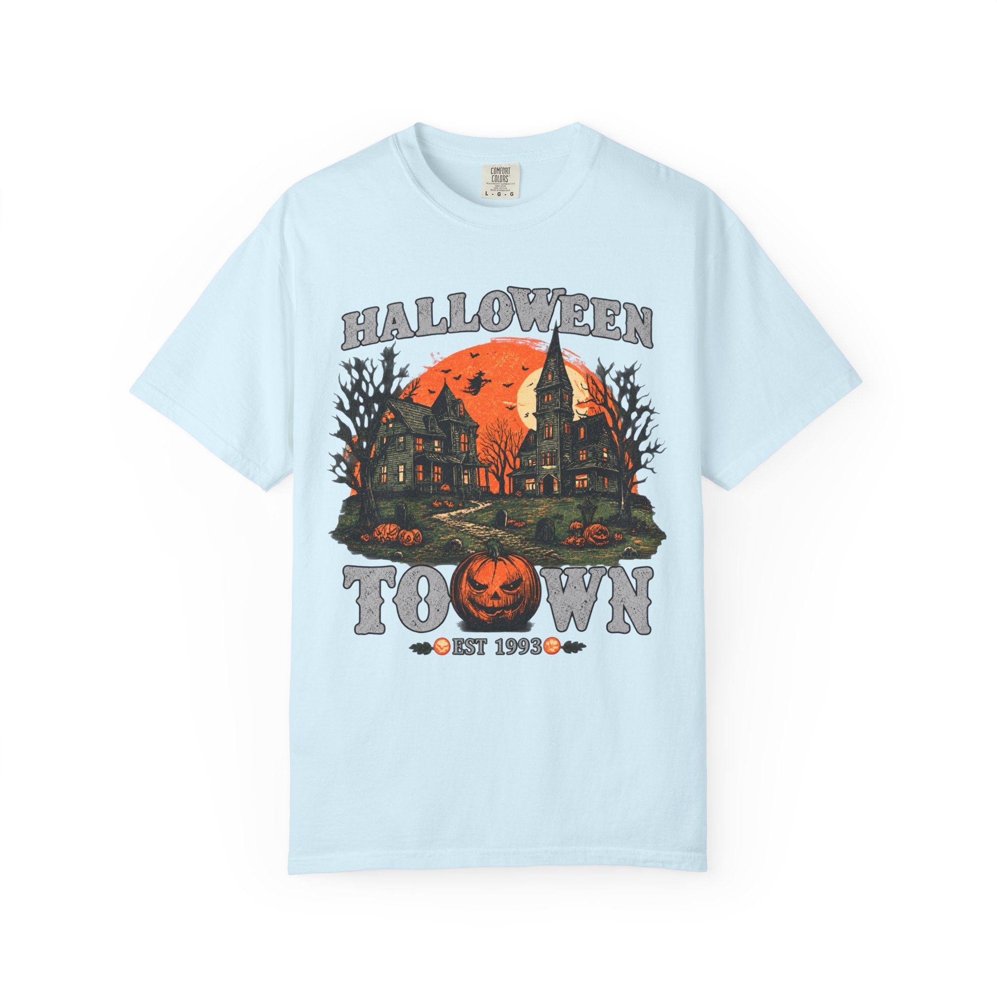 Halloween Town Vintage Tee — Haunted Pumpkin Village Graphic T-Shirt - t-shirt product image 8