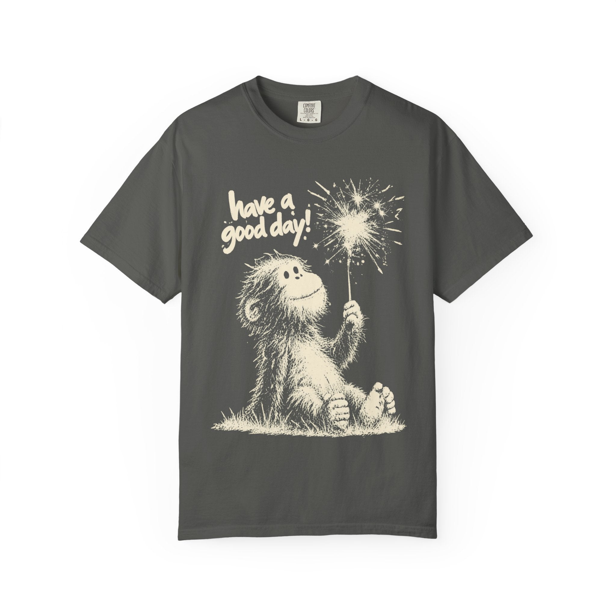 Cute Sasquatch Have a Good Day tee product mockup