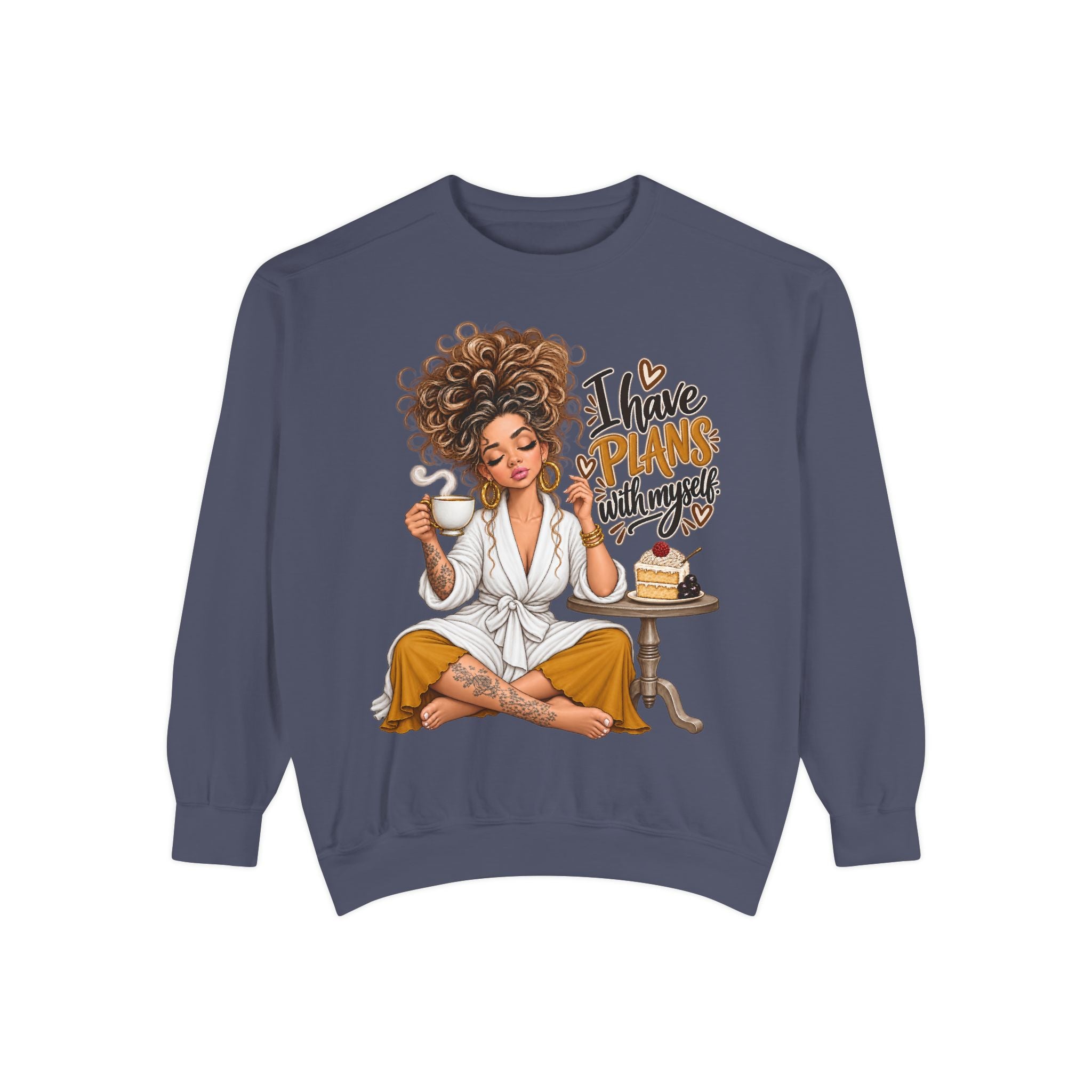 I Have Plans With Myself Sweatshirt — Cozy Self-Care Relaxation Crewneck - sweatshirt product image 14
