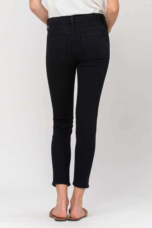 Raven Black Mid Rise Ankle Skinny Jeans, Flying Monkey, $ 65.95