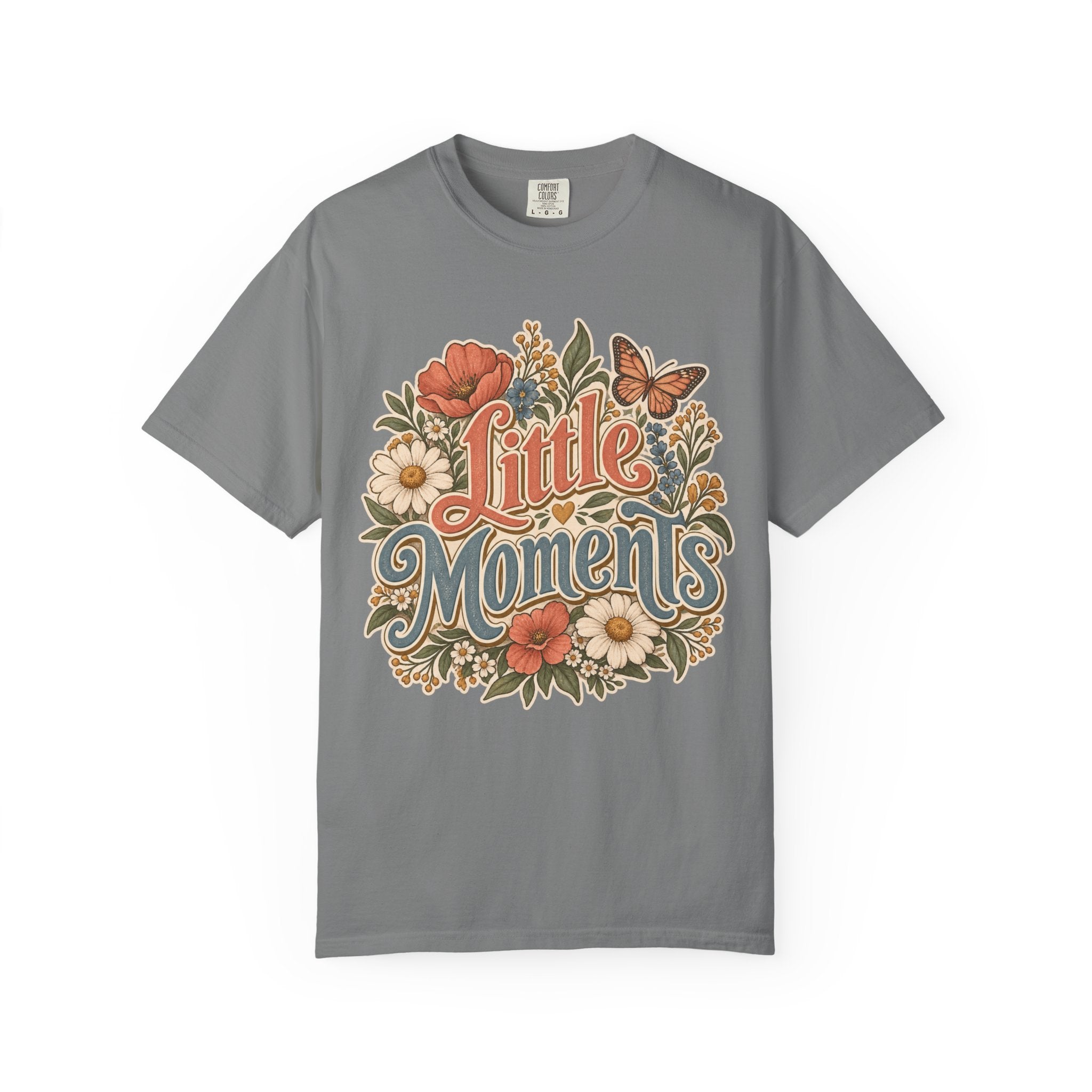 Little Moments T-Shirt — Vintage Floral Butterfly Comfort Colors® Tee