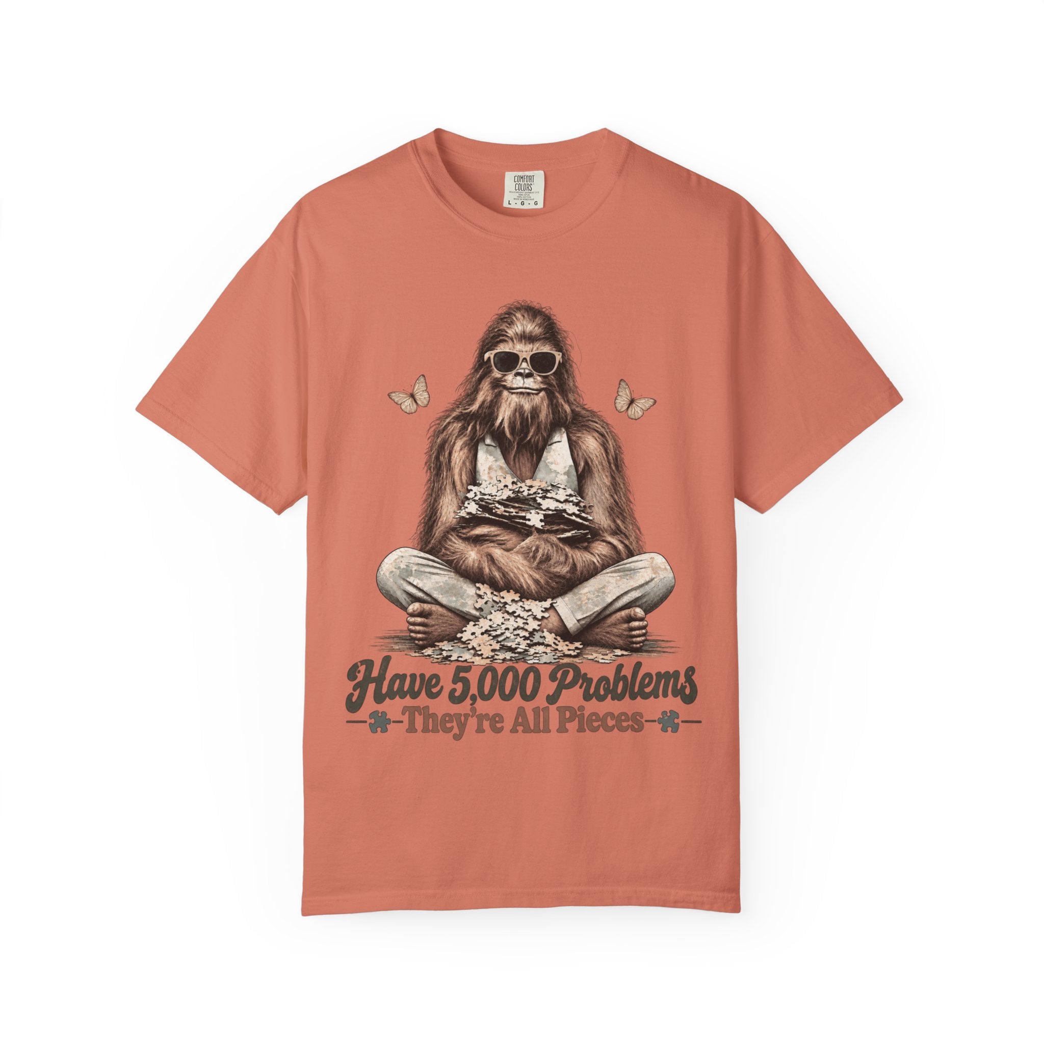 Bigfoot Puzzle Lover T-Shirt – Have 5,000 Problems, They're All Pieces