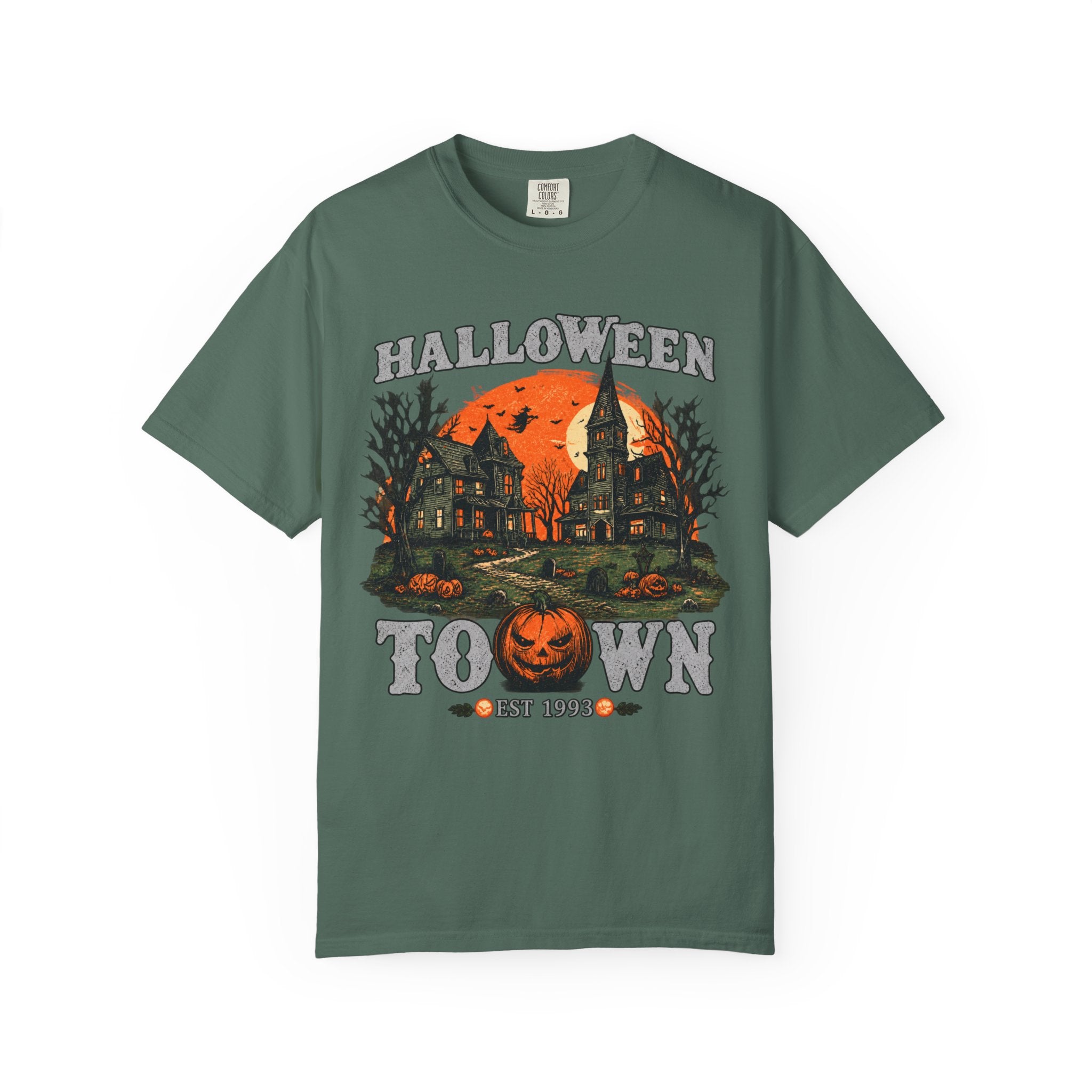 Halloween Town Vintage Tee — Haunted Pumpkin Village Graphic T-Shirt - t-shirt product image 6