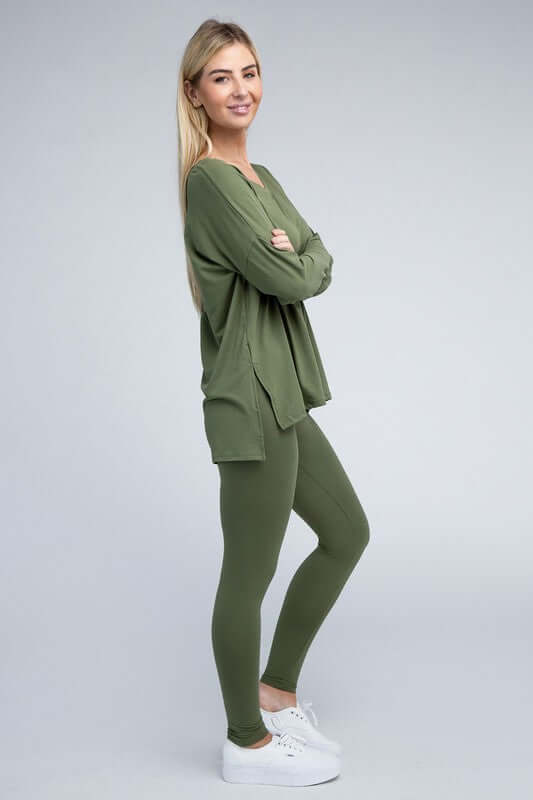 Shop Women's Brushed DTY Microfiber Loungewear Set, Outfit Sets, USA Boutique