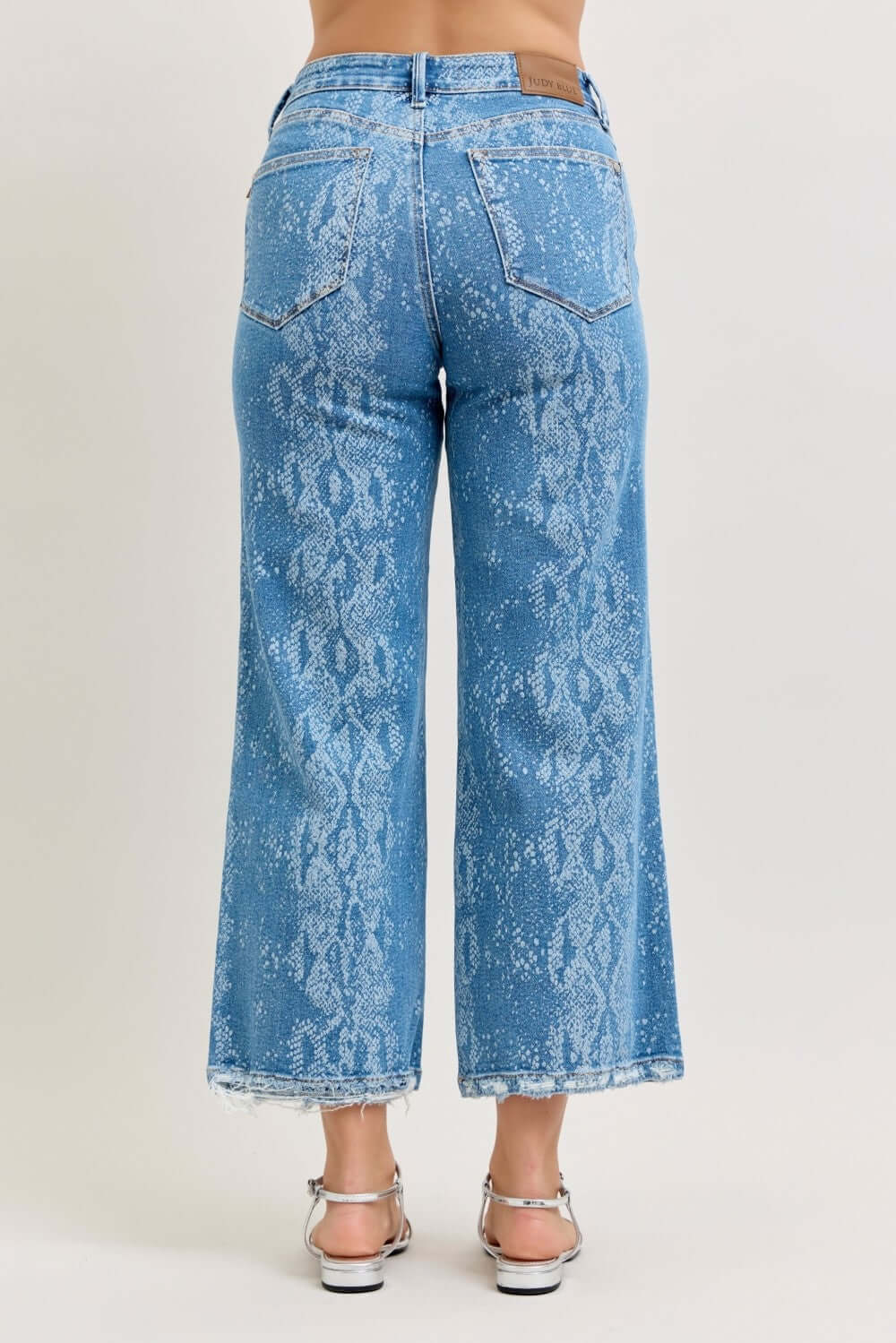 Judy Blue High Rise Ankle Wide Leg Jeans | Print Denim, Jeans, $ 79.00, A Moment Of Now™