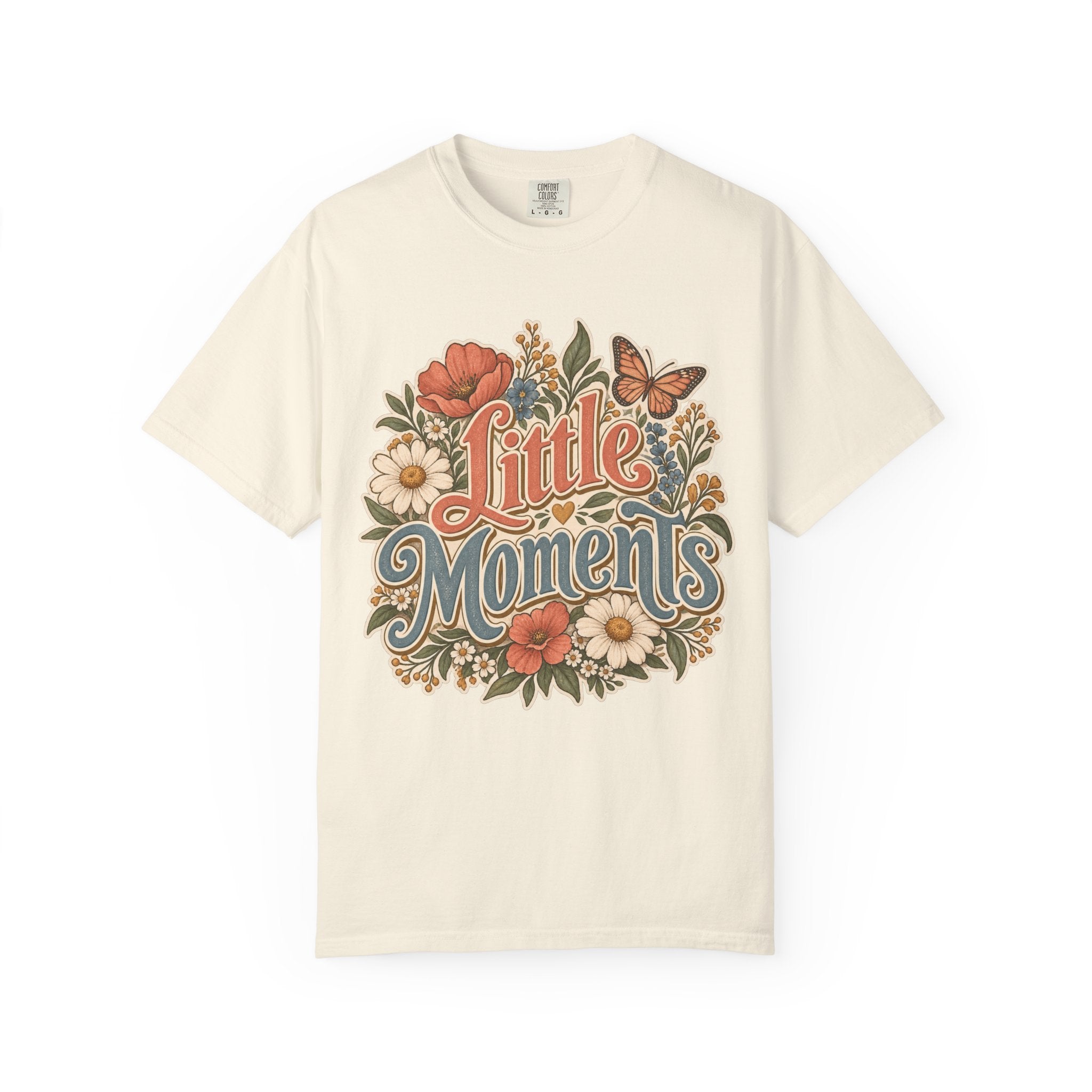 Little Moments T-Shirt — Vintage Floral Butterfly Comfort Colors® Tee