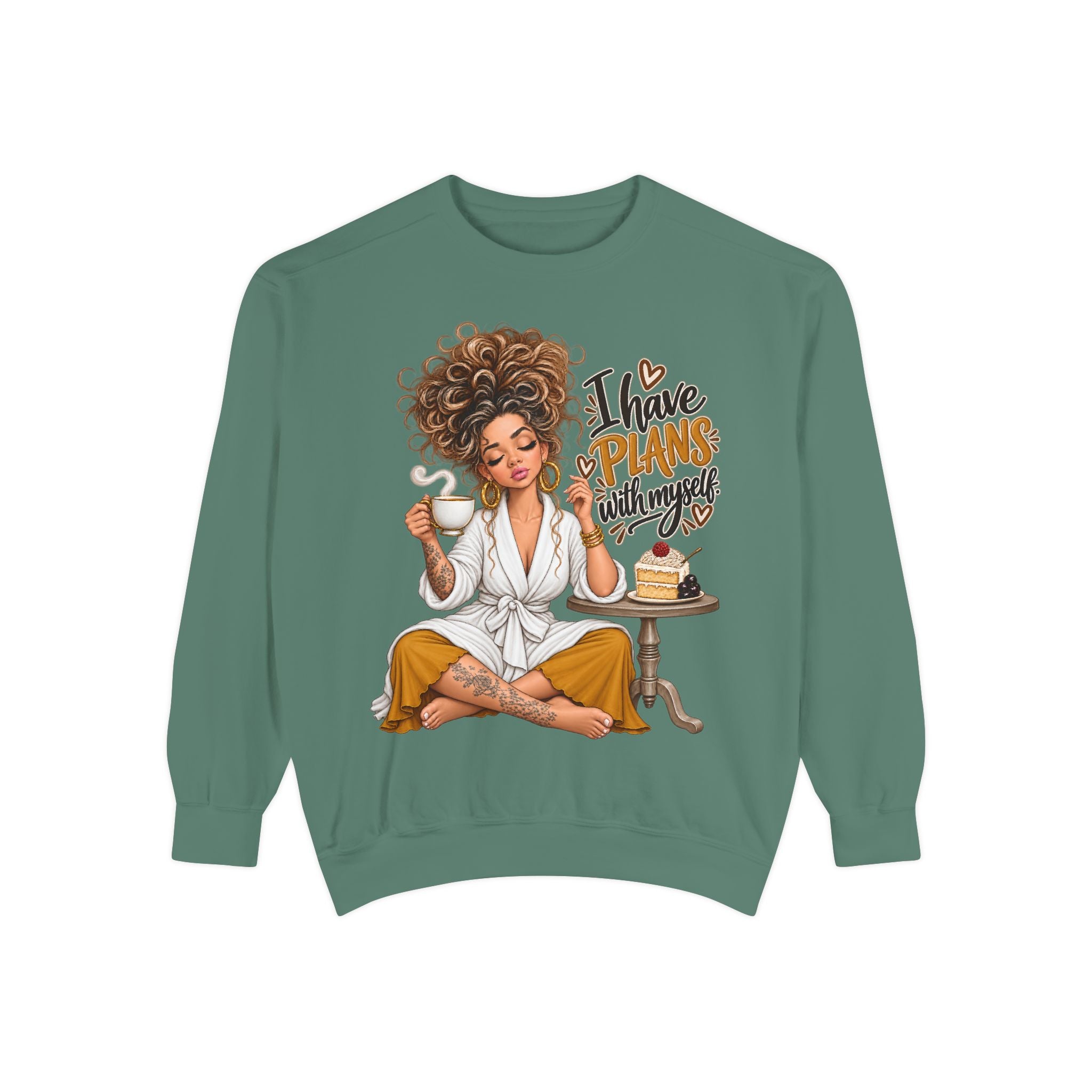 I Have Plans With Myself Sweatshirt — Cozy Self-Care Relaxation Crewneck - sweatshirt product image 7