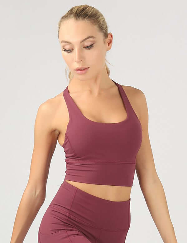 Shop Women's Strappy Back Active Crop Top | USA Boutique Clothing Online, Activewear Tops, USA Boutique