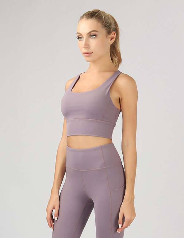 Shop Women's Strappy Back Active Crop Top | USA Boutique Clothing Online, Activewear Tops, USA Boutique