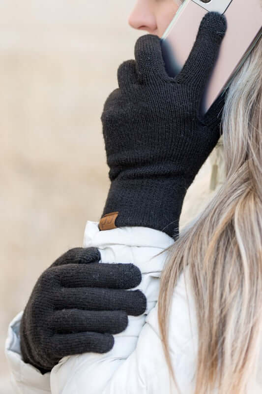 Shop Women's CC Cashmere Blend Touch Screen Gloves | Shop Boutique Accessories, Gloves, USA Boutique