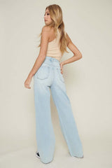 Distressed Wide Leg Jeans | Shop Women's Denim Jeans Online Jeans A Moment Of Now Women’s Boutique Clothing Online Lifestyle Store