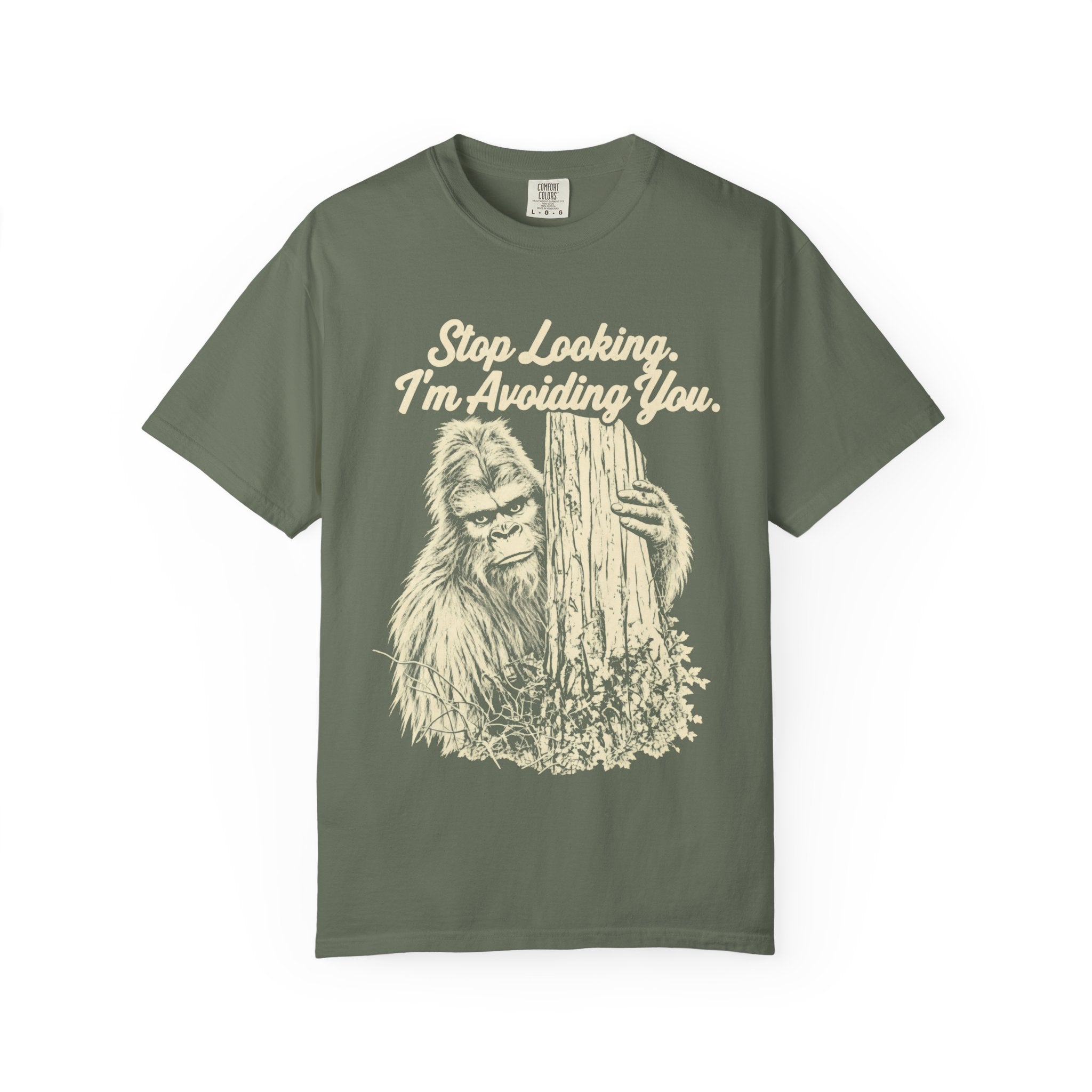Stop Looking, I'm Avoiding You — Funny Bigfoot T-Shirt