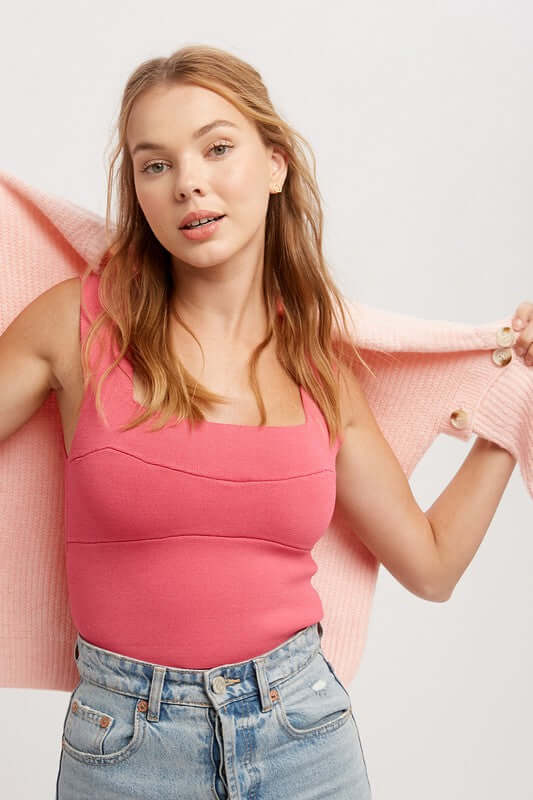 Shop Women' Wide Strap Sweater Knit Brami Top | Shop Boutique Clothing, Tops, USA Boutique
