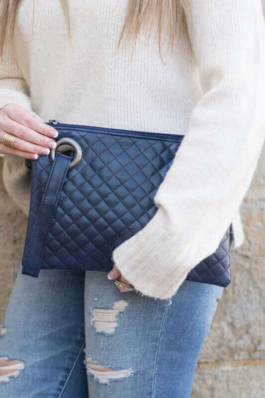 Classic Quilted Wristlet Clutch - Timeless Style, Clutches, $ 38.95, A Moment Of Now™