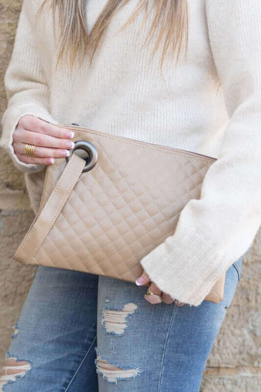 Classic Quilted Wristlet Clutch - Timeless Style, Clutches, $ 38.95, A Moment Of Now™