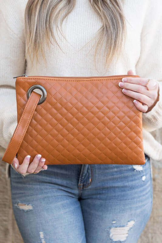 Classic Quilted Wristlet Clutch - Timeless Style, Clutches, $ 38.95, A Moment Of Now™
