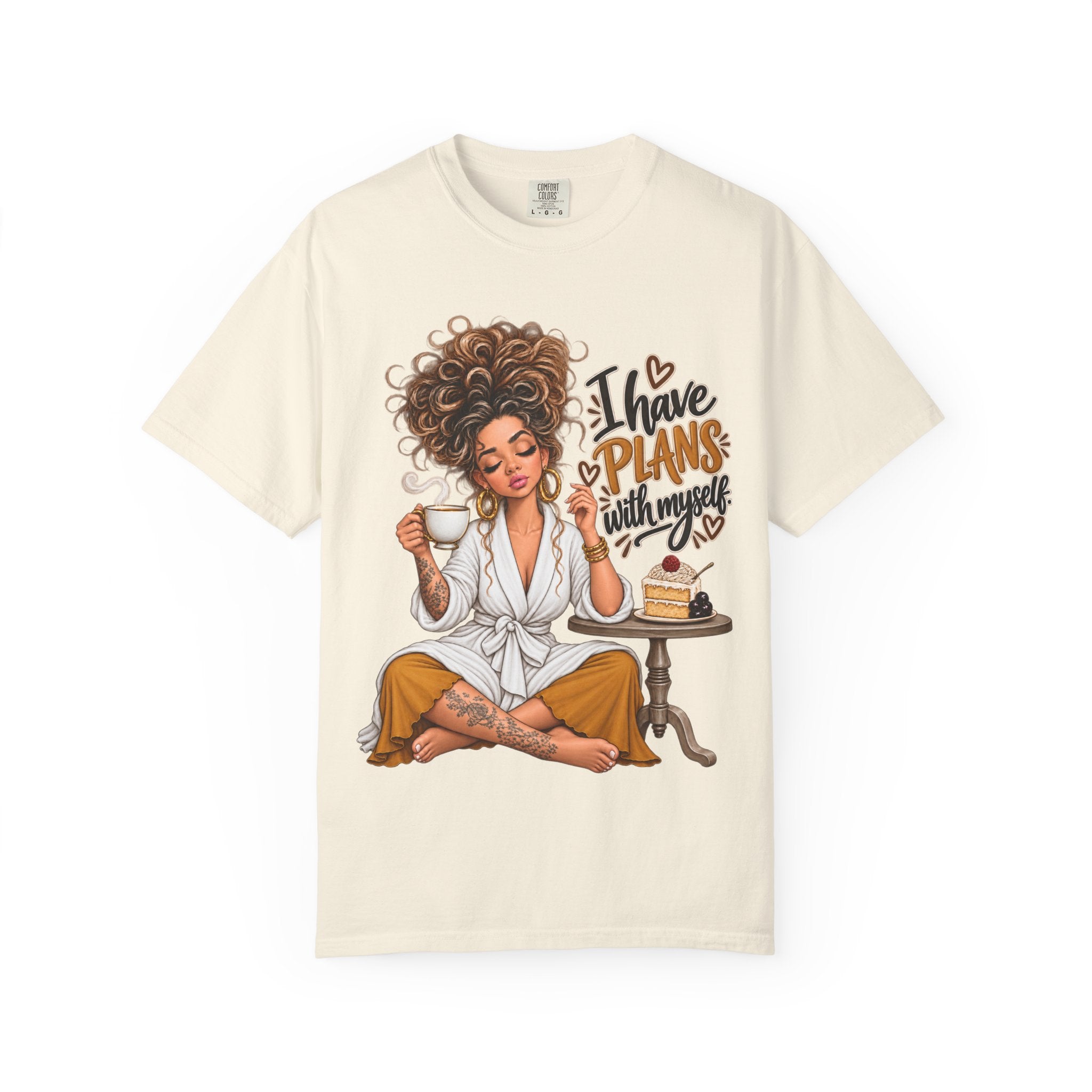 I Have Plans With Myself Relaxed Tee — Self-Care Cozy Shirt - t-shirt product image 2