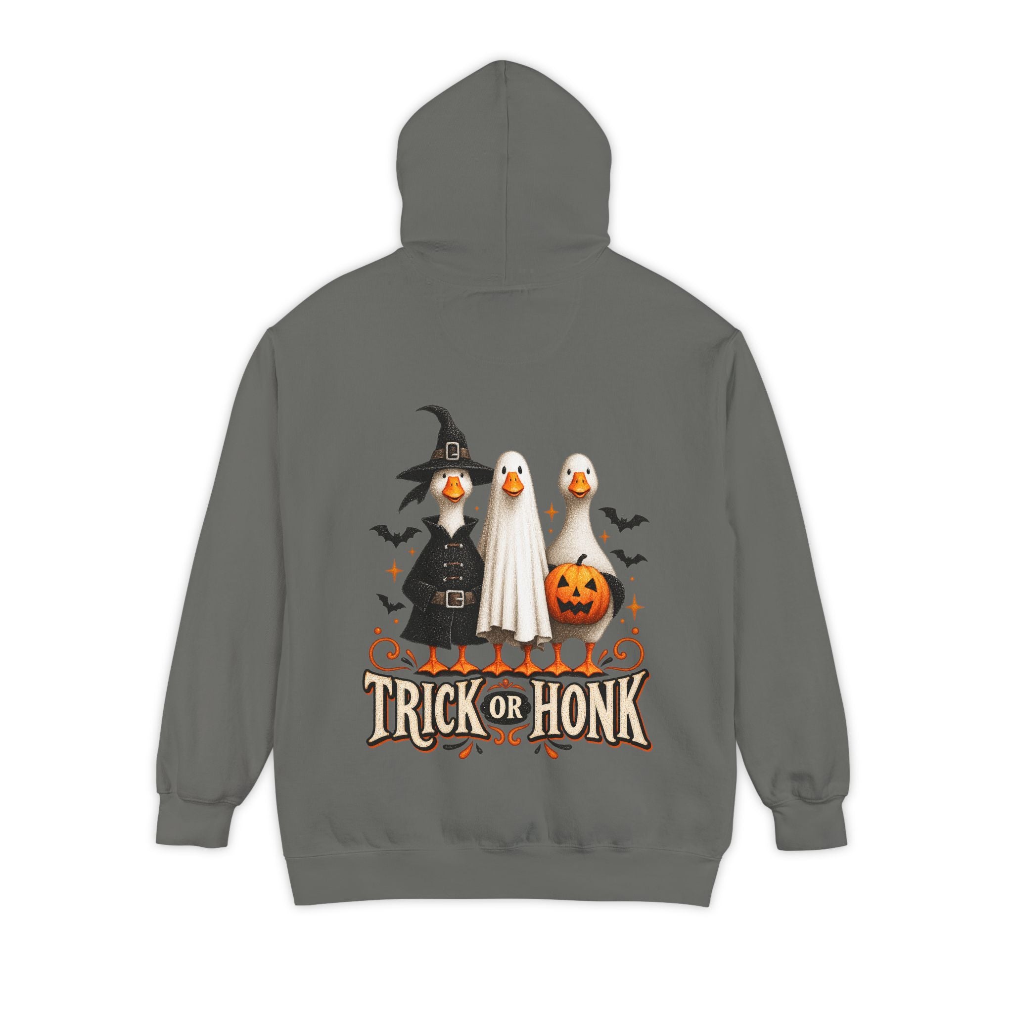 Halloween Witch & Cat Hoodie — 'Trick or Treat' Cozy Graphic Pullover