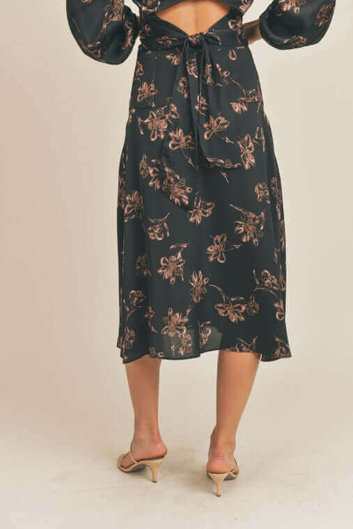 Side Slit Floral Print Skirt, Lush Clothing, $ 61.95