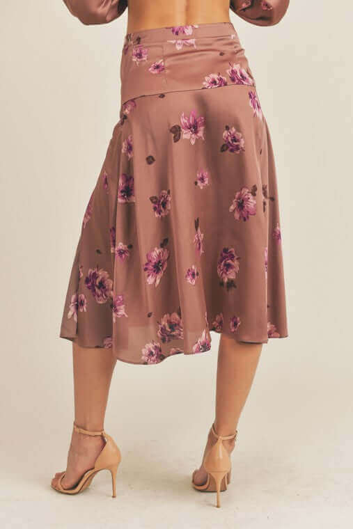 Side Slit Floral Print Skirt, Lush Clothing, $ 61.95