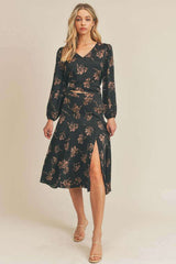 Side Slit Floral Print Skirt, Lush Clothing, $ 61.95