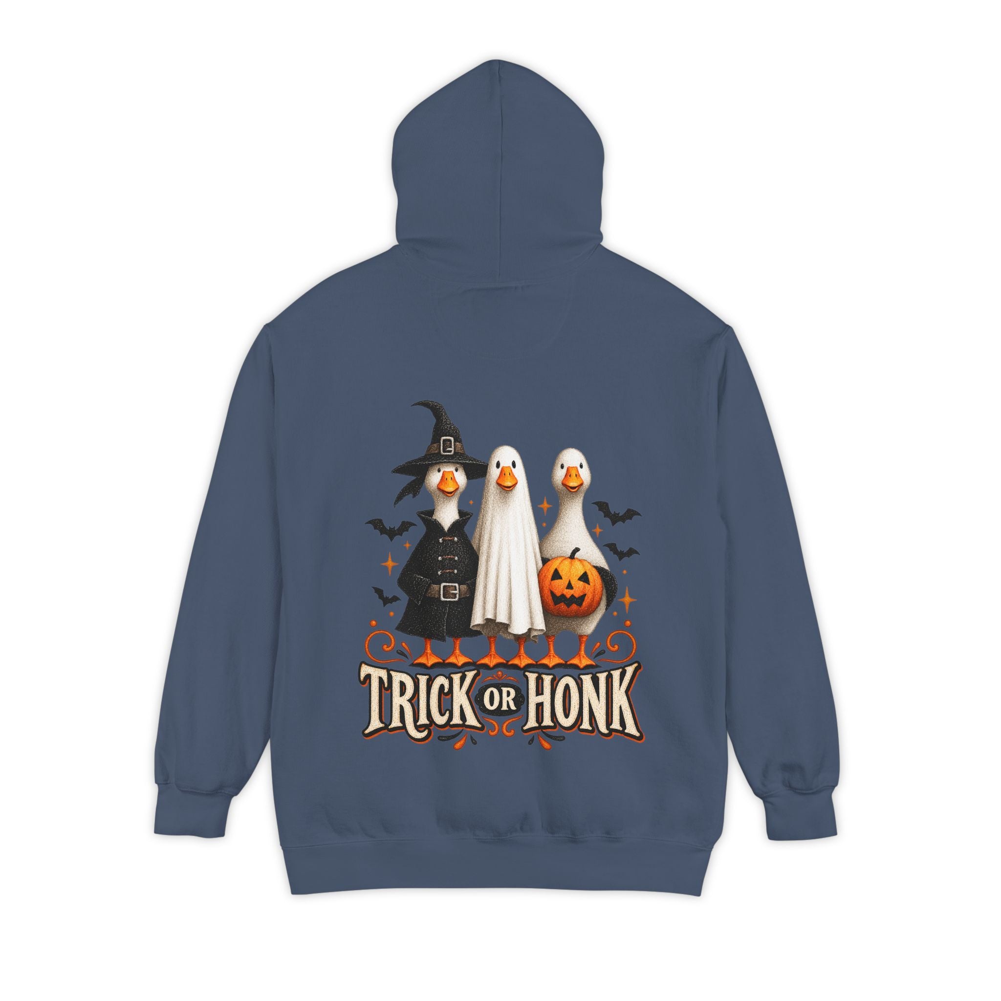 Halloween Witch & Cat Hoodie — 'Trick or Treat' Cozy Graphic Pullover