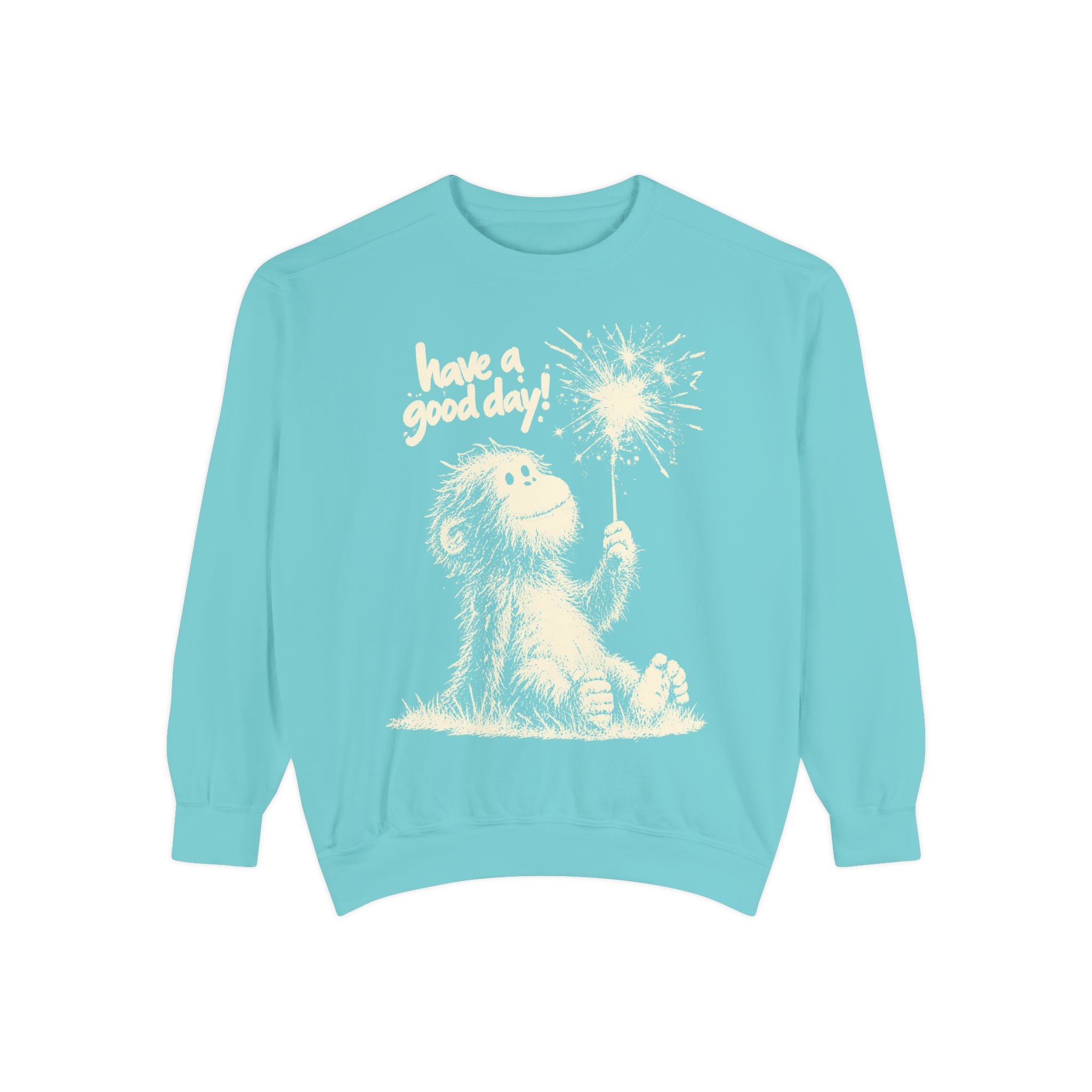 Baby Bigfoot Wishes You a Good Day sweatshirt product image