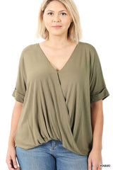 Plus Size Rayon Span Crepe Layered-Look Top, ZENANA, A Moment Of Now